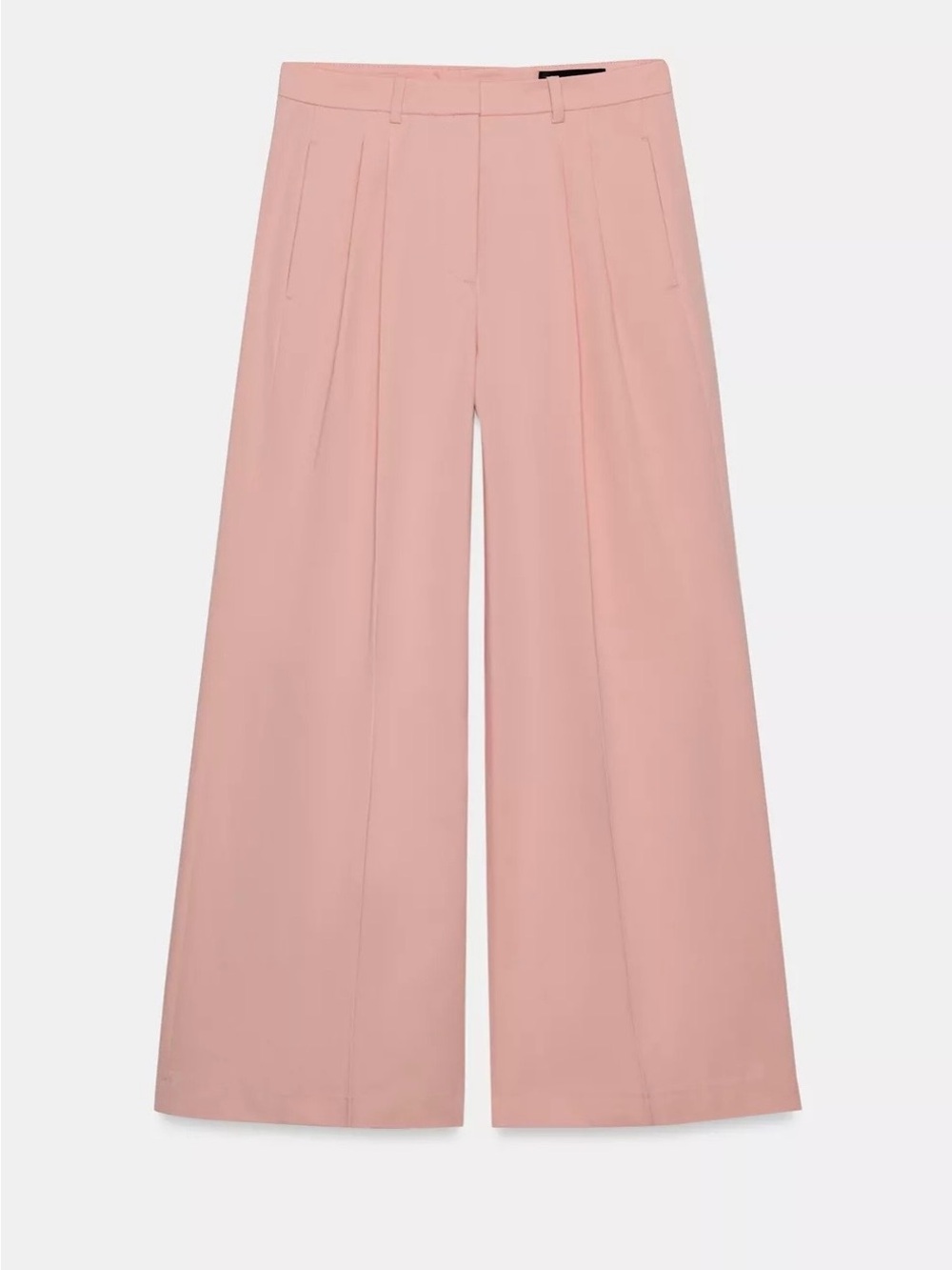 Zara NWT ZW Collection Pleated Wide Leg Trousers High Rise Tailored Pants - Picture 4 of 12